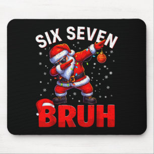 Bruh 67 Dabbing Santa Funny Meme Six Seven Christm Mouse Mat