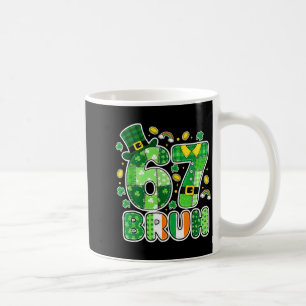 Bruh 67 Meme Six Seven For Kids Boys Girls St Patr Coffee Mug