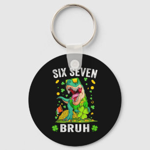 Bruh 67 meme st patrick's day six seven kids men key ring