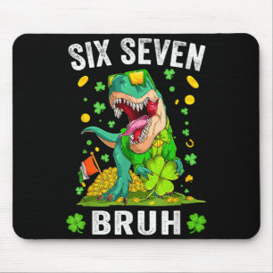 Bruh 67 meme st patrick's day six seven kids men mouse mat