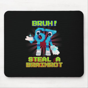 Bruh 67 Six Seven 6-7 Funny Brainrot Meme For Kids Mouse Mat