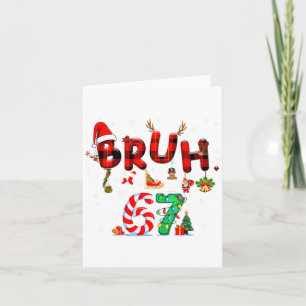 Bruh 67 Six Seven 6 7 Meme Christmas Candy Cane Li Card