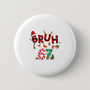 Bruh 67 Six Seven 6 7 Meme Christmas Candy Cane Li Cm Round Badge