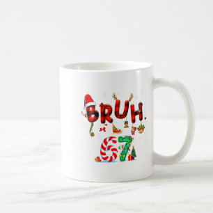 Bruh 67 Six Seven 6 7 Meme Christmas Candy Cane Li Coffee Mug