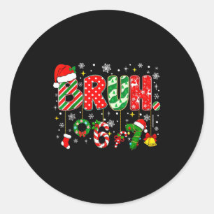 Bruh 67 Six Seven 6 7 Meme Christmas Funny Boy Gir Classic Round Sticker