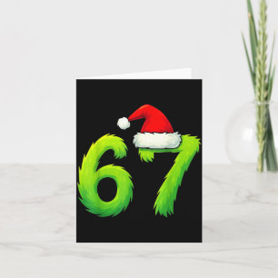 Bruh 67 Six Seven 6 7 Meme Christmas Funny  Card