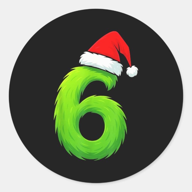 Bruh 67 Six Seven 6 7 Meme Christmas Funny  Classic Round Sticker (Front)
