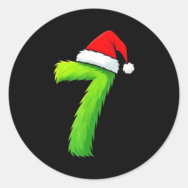 Bruh 67 Six Seven 6 7 Meme Christmas Funny  Classic Round Sticker (Front)