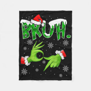 Bruh 67 Six Seven 6 7 Meme Christmas Funny Gen Alp Fleece Blanket