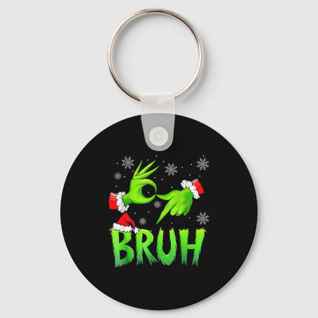 Bruh 67 Six Seven 6 7 Meme Christmas Funny Gen Alp Key Ring (Front)