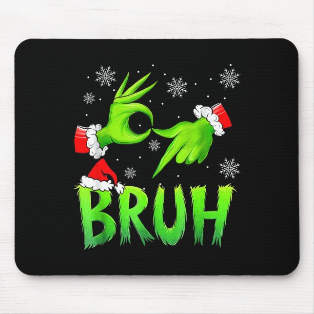 Bruh 67 Six Seven 6 7 Meme Christmas Funny Gen Alp Mouse Mat (Front)
