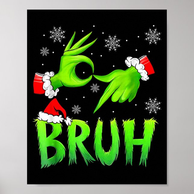 Bruh 67 Six Seven 6 7 Meme Christmas Funny Gen Alp Poster (Front)