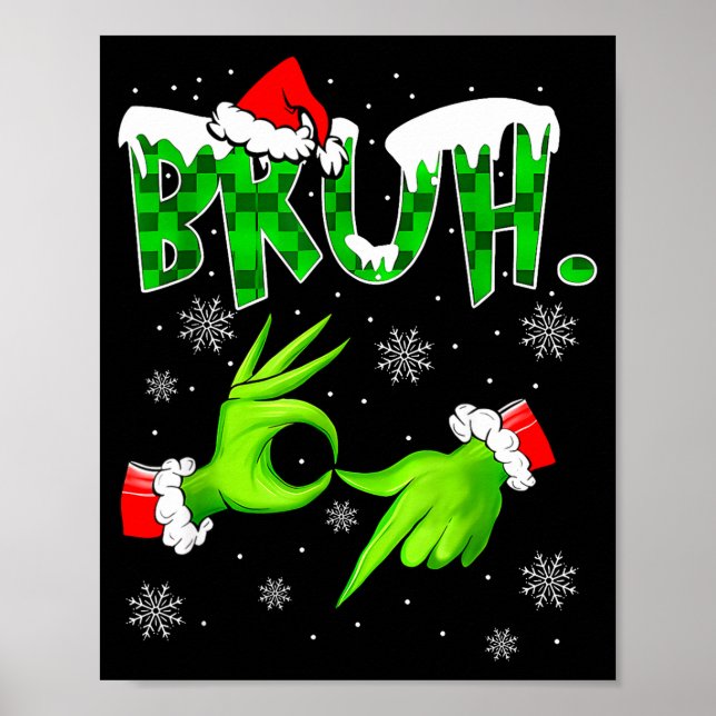 Bruh 67 Six Seven 6 7 Meme Christmas Funny Gen Alp Poster (Front)