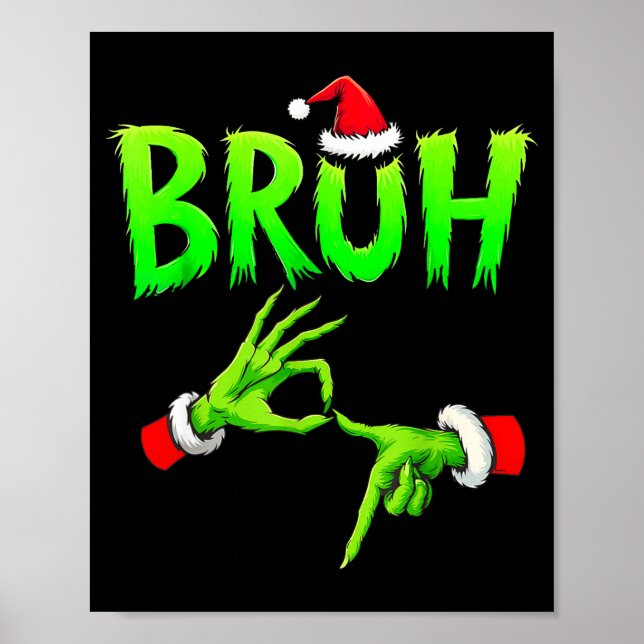 Bruh 67 Six Seven 6 7 Meme Christmas Funny Gen Alp Poster (Front)