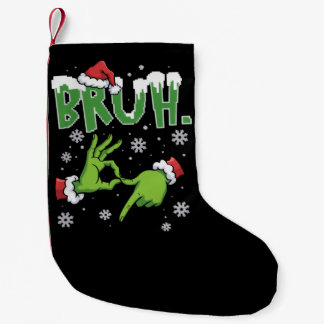 Bruh 67 Six Seven 6 7 Meme Christmas Funny Gen  Small Christmas Stocking