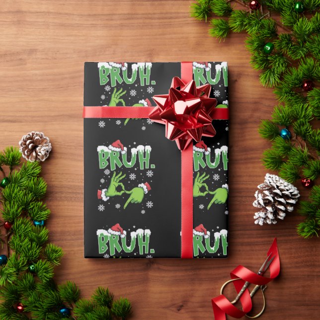 Bruh 67 Six Seven 6 7 Meme Christmas Funny Gen  Wrapping Paper (Holiday Gift)