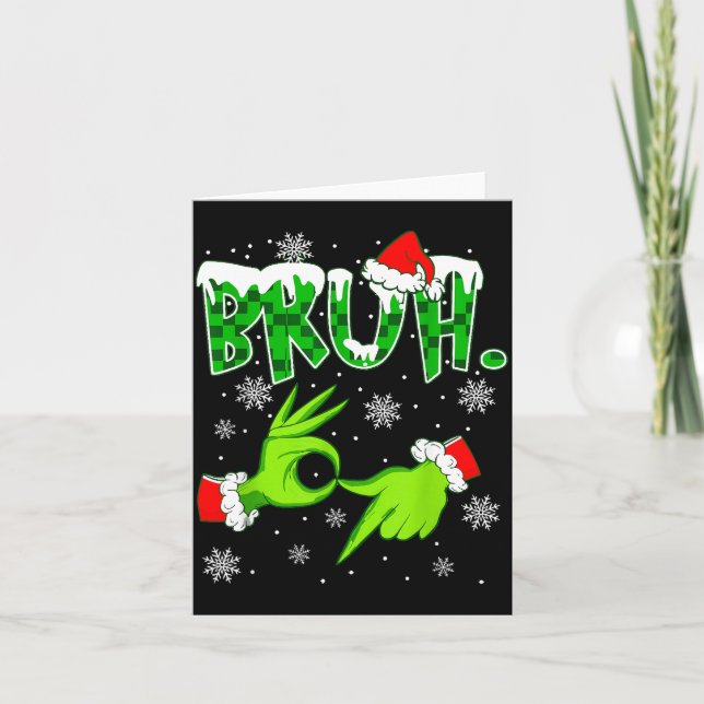 Bruh 67 Six Seven 6 7 Meme Christmas Funny Gen Z S Card (Front)