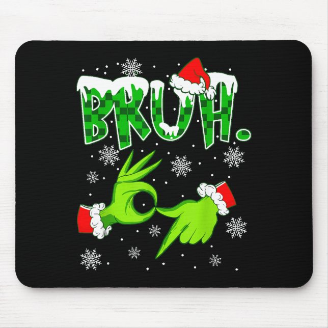Bruh 67 Six Seven 6 7 Meme Christmas Funny Gen Z S Mouse Mat (Front)