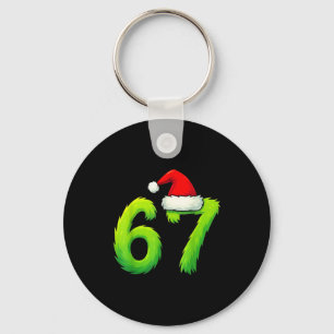 Bruh 67 Six Seven 6 7 Meme Christmas Funny Key Ring