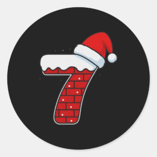 Bruh 67 Six Seven 6 7 Meme Christmas Funny Long Sl Classic Round Sticker