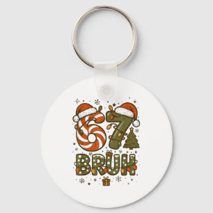 Bruh 67 Six Seven 6 7 Retro Christmas Funny Boy Gi Key Ring