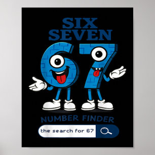 Bruh 67 Six Seven 6-7 Talian Brainrot Meme For Kid Poster