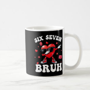 Bruh 67 Six Seven Meme Dab Heart Boys Kids Valenti Coffee Mug