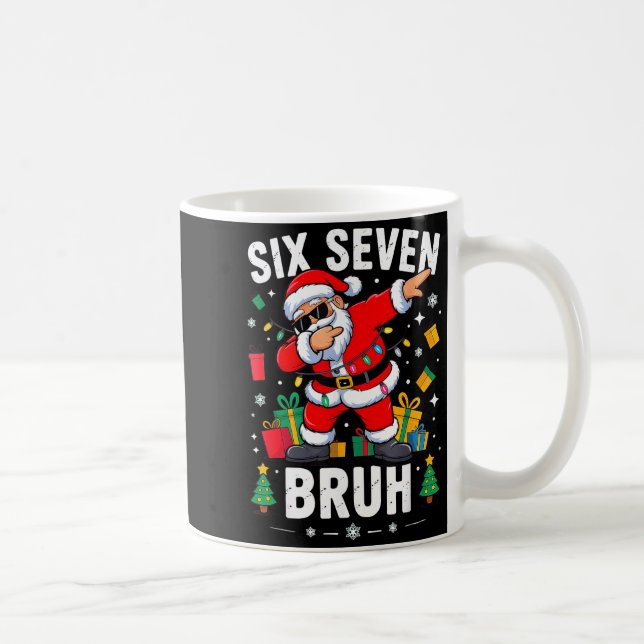 Bruh 67 Six Seven Santa Dabbing Christmas  Coffee Mug (Right)