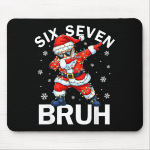 Bruh 67 Six Seven Santa Dabbing Christmas Meme Boy Mouse Mat