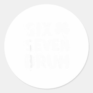 Bruh 67 Six Seven Shamrock Funny St Patrick’s Day Classic Round Sticker