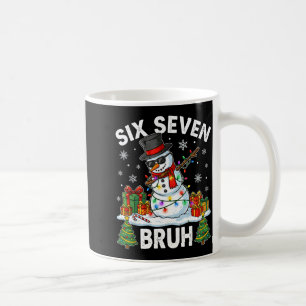 Bruh 67 Six Seven Snowman Dabbing Christmas 6 7 Bo Coffee Mug