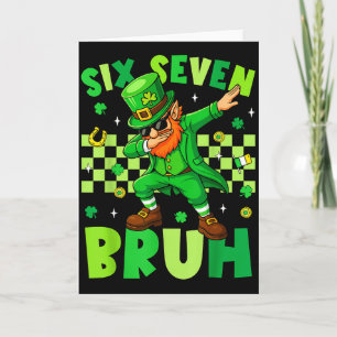 Bruh 67 St. Patricks Day Leprechaun Six Seven 6 7 Card