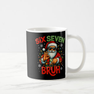 Bruh 6 7 Christmas 67 Santa Six Seven Christmas Bo Coffee Mug