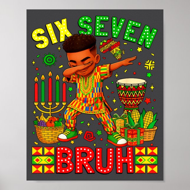 Bruh American Black History 67 Seven African Dabbi Poster (Front)