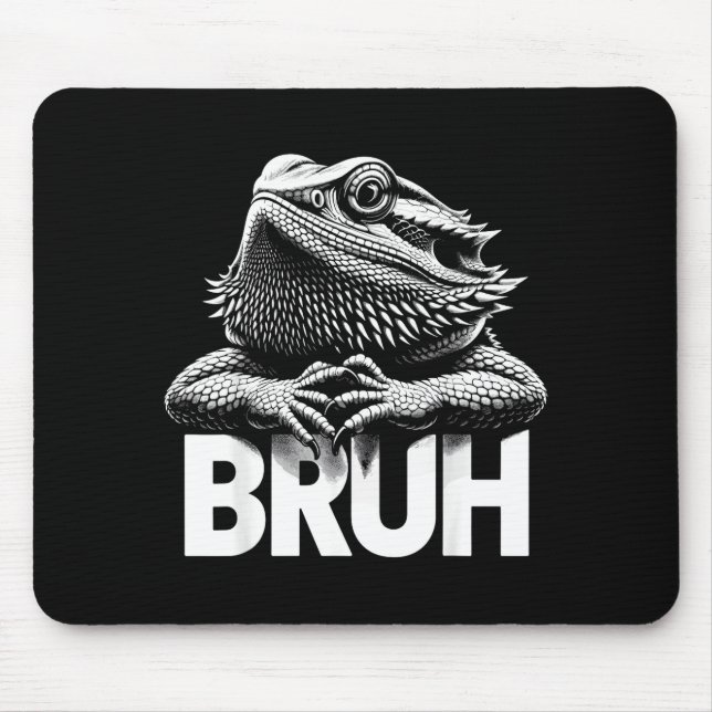 Bruh Bearded Dragon  Mouse Mat (Front)