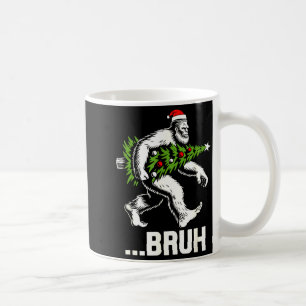 Bruh Bigfoot Christmas Funny Christmas Tree Xmas S Coffee Mug
