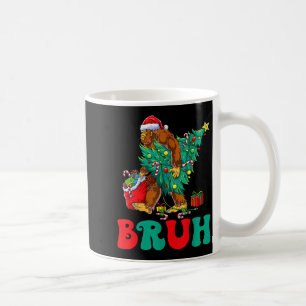 Bruh Bigfoot Christmas Funny Christmas Tree Xmas S Coffee Mug
