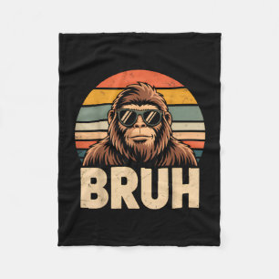 Bruh bigfoot meme graphic boys men funny sasquatch fleece blanket