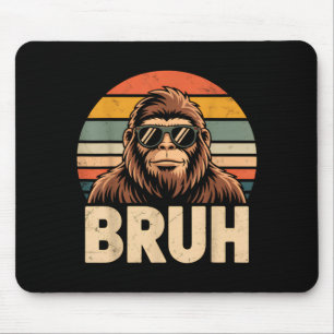 Bruh bigfoot meme graphic boys men funny sasquatch mouse mat