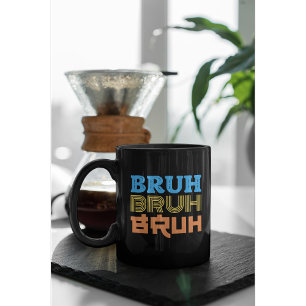 BRUH Bold Typography Design Coffee Mug