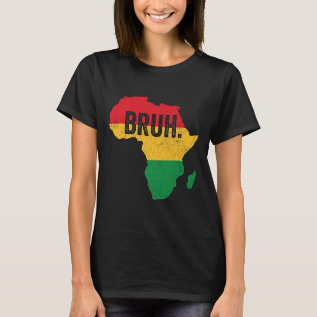 Bruh Boys Kids African American Funny Black Histor T-Shirt (Front)