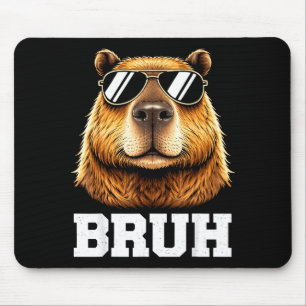 Bruh capybara meme funny chill capybara energy mouse mat