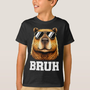 Bruh capybara meme funny chill capybara energy  T-Shirt