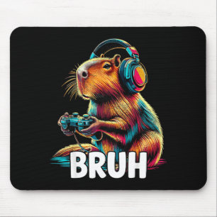 Bruh Capybaras Funny Video Games Capybara Mouse Mat