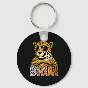 Bruh cheetah safari animals wildlife zookeeper boy key ring