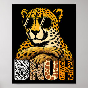 Bruh cheetah safari animals wildlife zookeeper boy poster