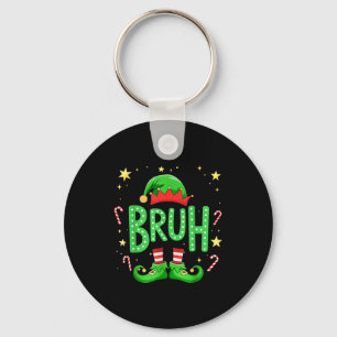 Bruh Christmas Elf Funny Xmas Kids Boys Christmas Key Ring