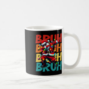 Bruh Christmas Funny Santa Claus Dabbing Kids Boys Coffee Mug