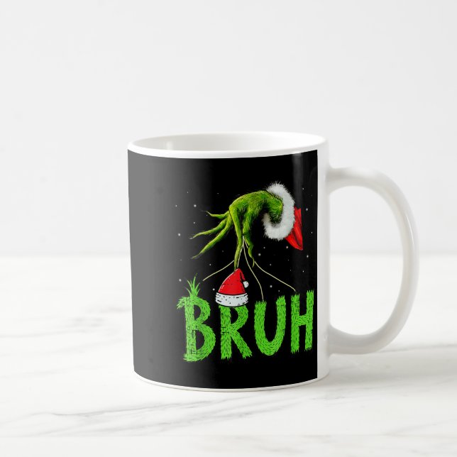 Bruh Christmas Kids Teens Boys Funny Christmas Hum Coffee Mug (Right)