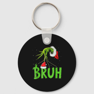Bruh Christmas Kids Teens Boys Funny Christmas Hum Key Ring